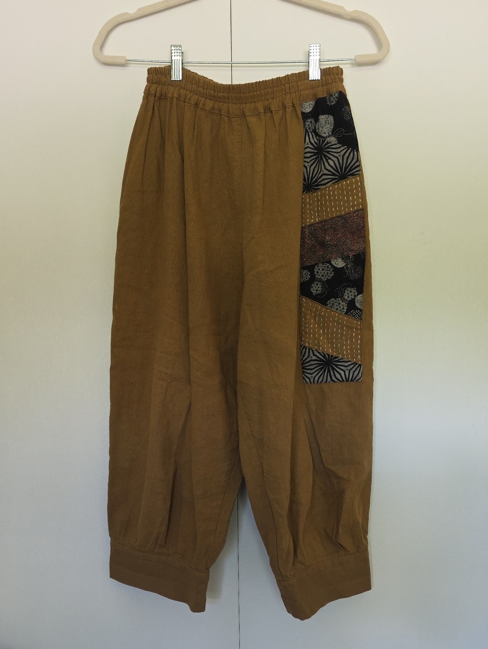 Samurai Cropped Patchwork Wide Capris